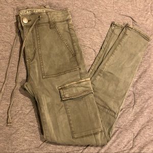 Green High Rise Jeggings